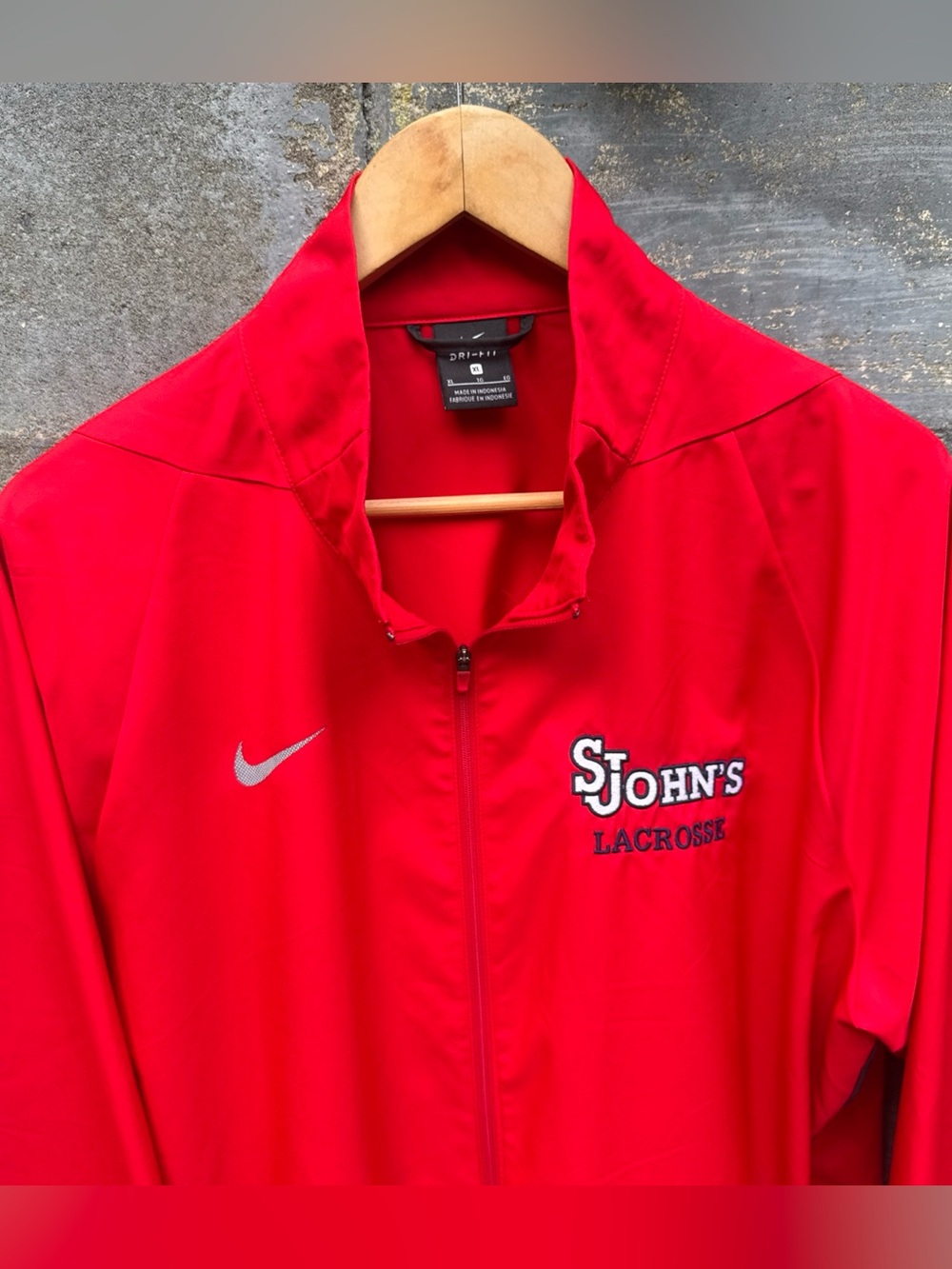 St. Johns Jacket Mens XL Red Storm Lacrosse University Full Zip
